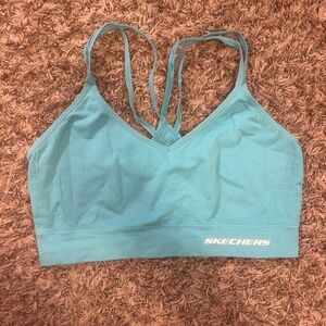 teal sketchers sports bra